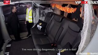 Beauty cop Jasmine Jae gets slutted out by cab driver on halloween