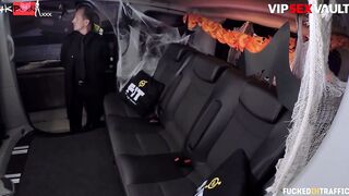 Beauty cop Jasmine Jae gets slutted out by cab driver on halloween