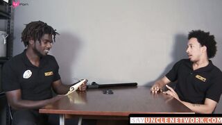 SayUncleNetwork.com - Muscle security officer bareback drills gay guy after a hot BJ