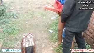 First Time Bengali Aunty With Two Boys Outdoor Sex