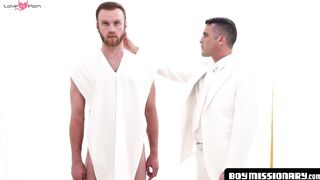 BoyMissionary.com - Beefy Mormon pastor raw fucks his hairy initiate before blessing