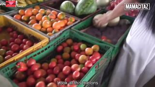 Bombshell Hispanic market bimbos introduces lusty stud to her forbidden fruit