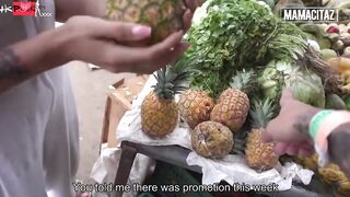 Bombshell Hispanic market bimbos introduces lusty stud to her forbidden fruit