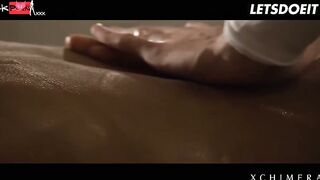 black beauty Luna Corazon gets bound up for passionate sex with huge cock BF