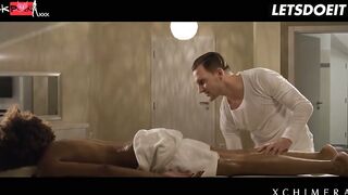 black beauty Luna Corazon gets bound up for passionate sex with huge cock BF