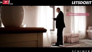 czech goddess Candice Luca bound up and passionate standing boned by boyfriend