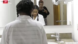 red haired patroness Sofia Zarate rewards her maid Maria Antonia Alzate after work with sex