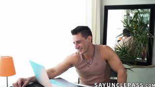 DILF Jax Thirio fucks twink Matteo Gomez tight ass deep and hard