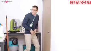 Professor Uses Gloryhole To Got Himself Off With Hottie School Girl