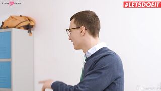 Professor Uses Gloryhole To Got Himself Off With Hottie School Girl