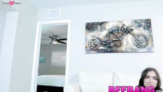 Three lesbian BFFs fool around and fuck hard with strapon