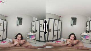 Aubree Valentine agrees to pay off her gym fees with her mouth and cunt