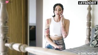 Slim Dark-haired hot Ditches Boys To Banged hot Long Boob Dark Hair Roommate