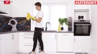 Freaky Stepmom Catches Stepson Jerking Around And Empties His Nuts Of Cum