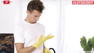 Freaky Stepmom Catches Stepson Jerking Around And Empties His Nuts Of Cum
