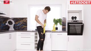 Freaky Stepmom Catches Stepson Jerking Around And Empties His Nuts Of Cum