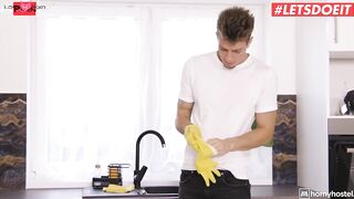 Freaky Stepmom Catches Stepson Jerking Around And Empties His Nuts Of Cum