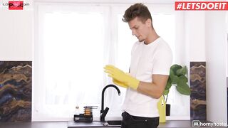 Freaky Stepmom Catches Stepson Jerking Around And Empties His Nuts Of Cum
