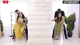 Aaliyah and Yasmina cheat and swap partners inside foursome sex