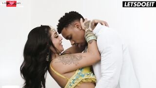 Aaliyah and Yasmina cheat and swap partners inside foursome sex