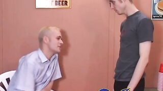 Blond skinny twinks Rian Winterz and Dylan Jacobs ass breed before cumming