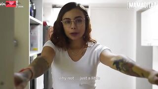 nerdy hispanic college girl Michel Chica is inside the mood for incredible sexy sex