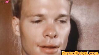 RetroDudes.com - Athletic homosexual threesome with eager cock munchers