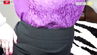 Solo grandmother with Long Boobies Grind Her Old Unshaved twat