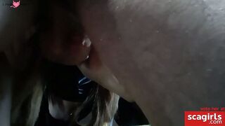 Clothed Asian MILF in Pantyhose Deepthroats and Gets Oral Creampie