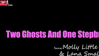 Ricky Spanish is checking out some ghost decorations when his stepsister Lana Smalls and her