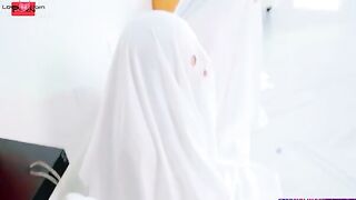 Ricky Spanish is checking out some ghost decorations when his stepsister Lana Smalls and her