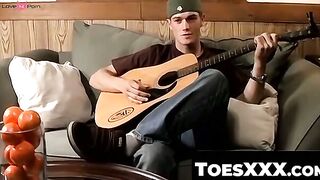 ToesXXX.com - Stud's big dick and foot cum play finale