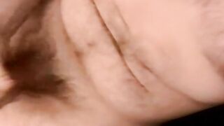 Amateur guy strokes his cock to porn while recorded with cam