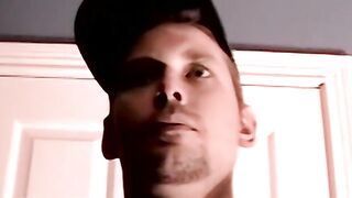 Amateur guy strokes his cock to porn while recorded with cam