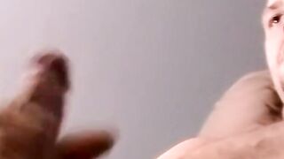 Amateur guy strokes his cock to porn while recorded with cam