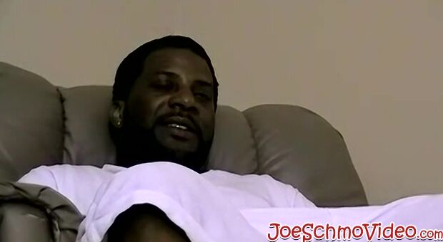 Big cocked black amateur masturbates solo on camera