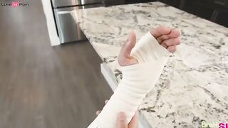 Ricky Spanish is inured and bandaged and his stepsister Ashley Alexander isn't being very nice about it. She tells Ricky