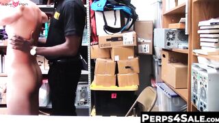 Twink Thieving Suspect Gets Bareback Screwed by BBC