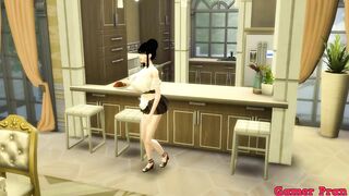 Sub Maids Episode two Chichi Milk Hubby Goku Calls His