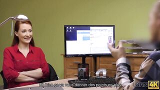 LOAN4K Incroyable rousse suce et chevauche la bite pour gagner de l'argent