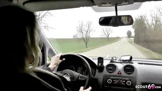 German Ex-Wife Vehicle Plowed with Hitchhiker Boy and offer him