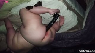 handling my huge dildo with my feet