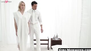GirlMormons.com - Lusty Mormon babe's big dick sucking and hard drilling