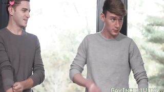 Homo stud Richie West have threesome with a twink and a muscular DILF