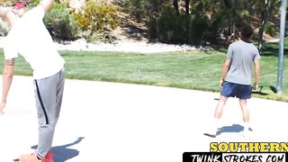 TwinkStrokes.com - Latino gay Ari and Antonio suck and fuck huge cock bareback