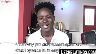 LecheLatinos.com - Jamaican stud sucks cock before barebacking a homo with his big bl