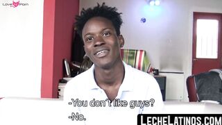 LecheLatinos.com - Jamaican stud sucks cock before barebacking a homo with his big bl