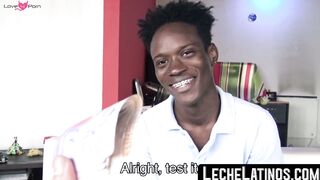 LecheLatinos.com - Jamaican stud sucks cock before barebacking a homo with his big bl