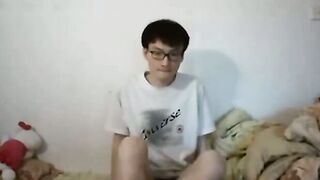 Asian Twink Plays with His Ass on Webcam