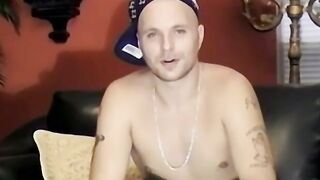 Solo amateur toys with his throbbing cock and cums
